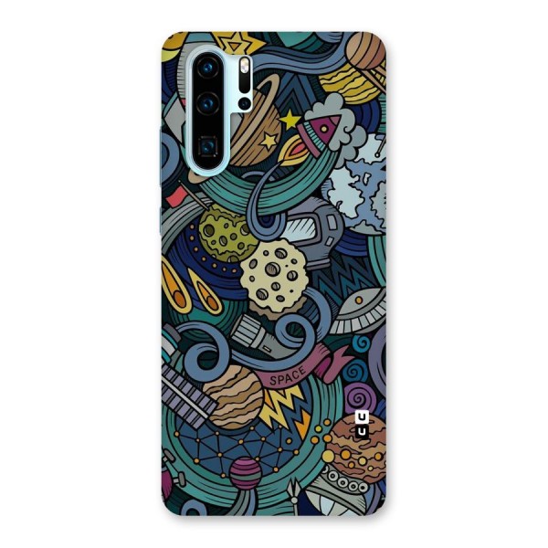 Space Pattern Blue Back Case for Huawei P30 Pro