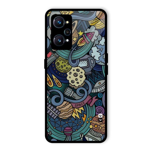 Space Pattern Blue Glass Back Case for Realme GT Neo2