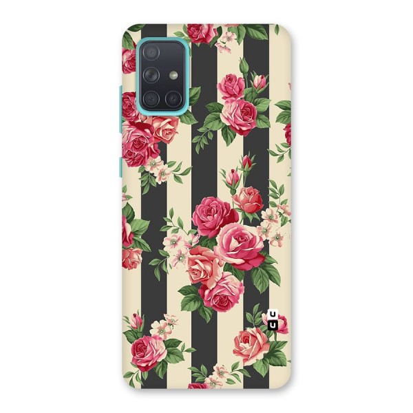 Stripes And Floral Back Case for Galaxy A71