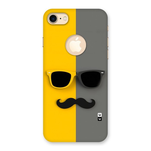 Sunglasses and Moustache Back Case for iPhone 7 Logo Cut