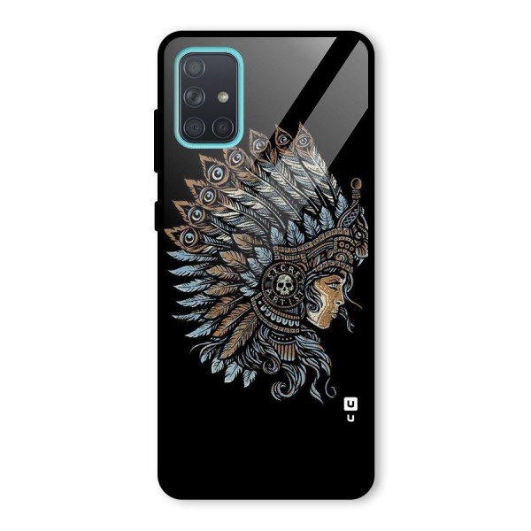 Tribal Design Glass Back Case for Galaxy A71
