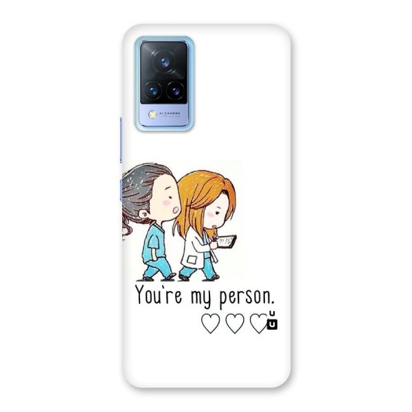 Two Friends In Coat Back Case for Vivo V21 5G