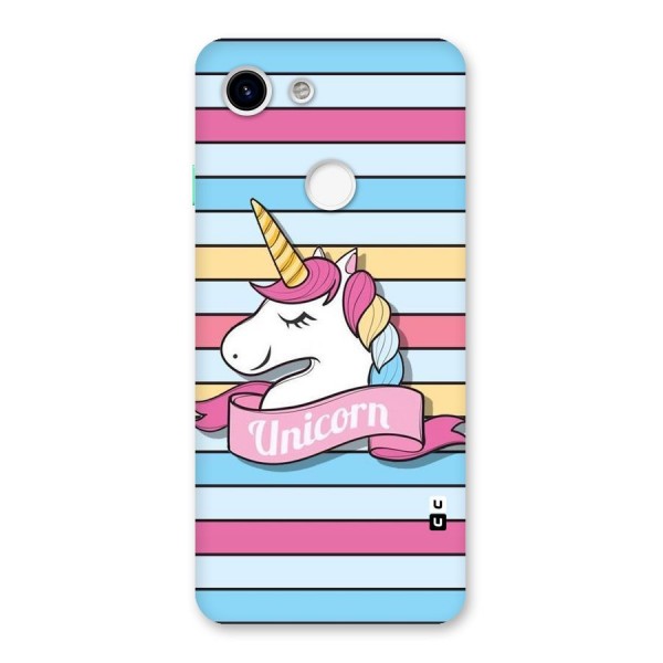 Unicorn Stripes Back Case for Google Pixel 3