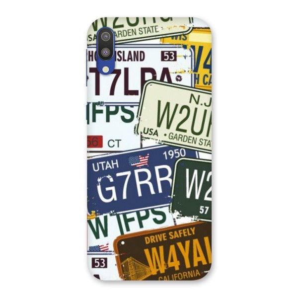 Vintage License Plates Back Case for Galaxy M10