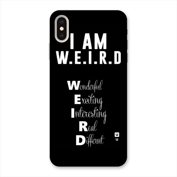 Weird Me Back Case for iPhone XS Max