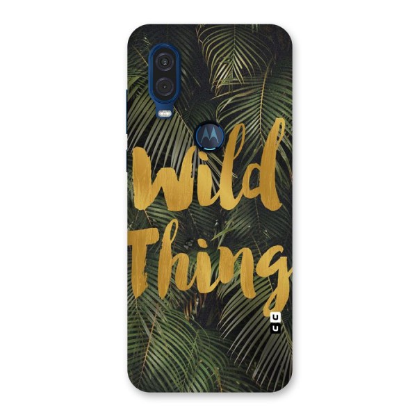 Wild Leaf Thing Back Case for Motorola One Vision