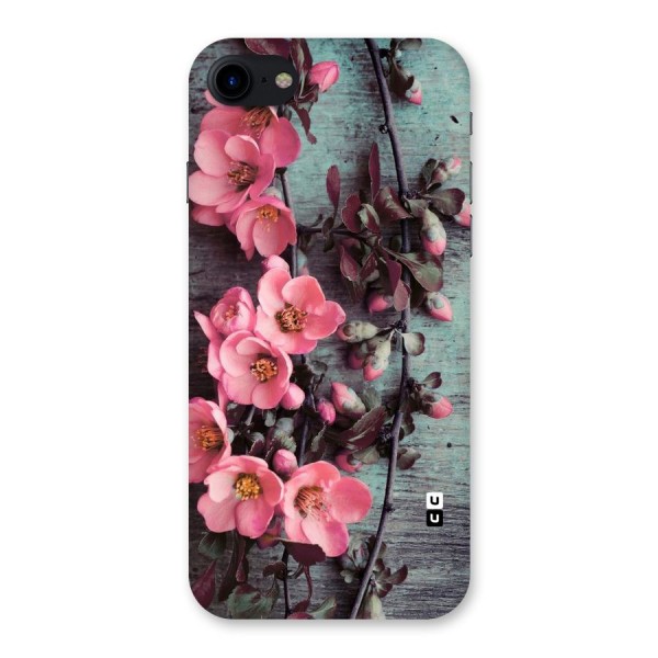Wooden Floral Pink Back Case for iPhone SE 2020