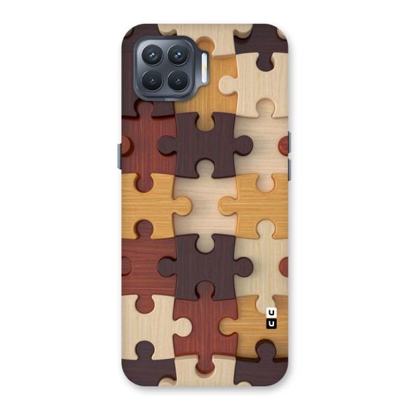 Wooden Puzzle (Printed) Back Case for Oppo F17 Pro