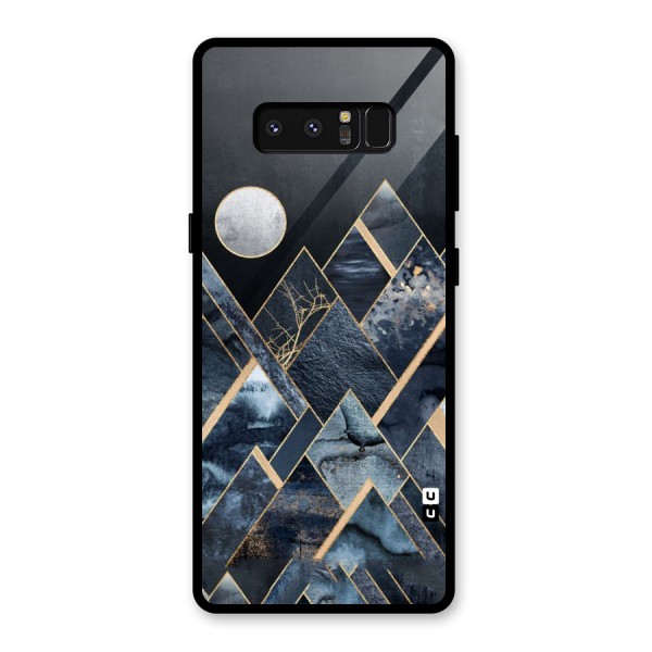 Abstract Scenic Design Glass Back Case for Galaxy Note 8