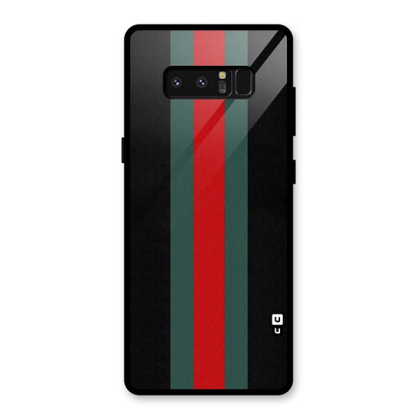 Basic Colored Stripes Glass Back Case for Galaxy Note 8