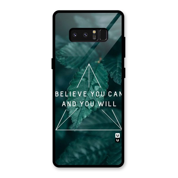 Believe You Can Motivation Glass Back Case for Galaxy Note 8