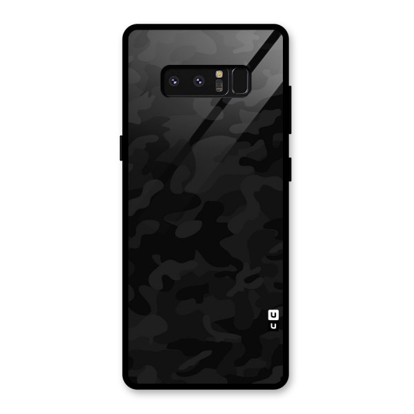 Black Camouflage Glass Back Case for Galaxy Note 8