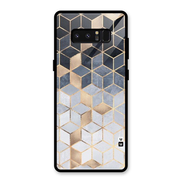 Blues And Golds Glass Back Case for Galaxy Note 8