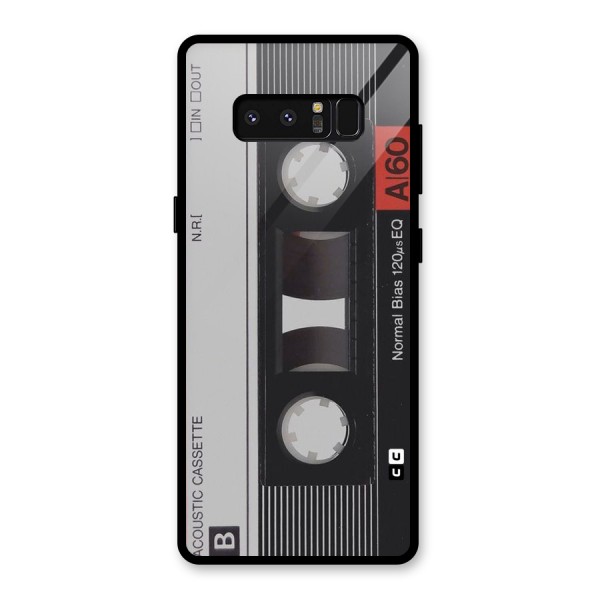 Casette Design Glass Back Case for Galaxy Note 8