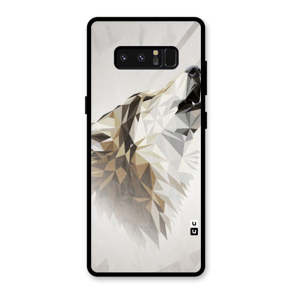 Diamond Wolf Glass Back Case for Galaxy Note 8