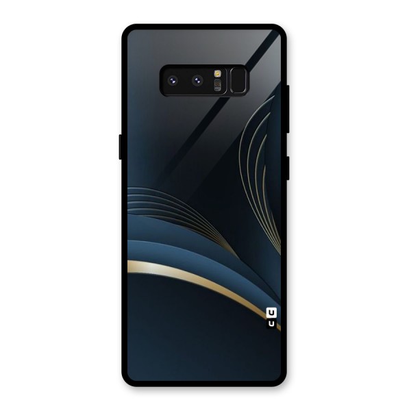 Gold Blue Beauty Glass Back Case for Galaxy Note 8