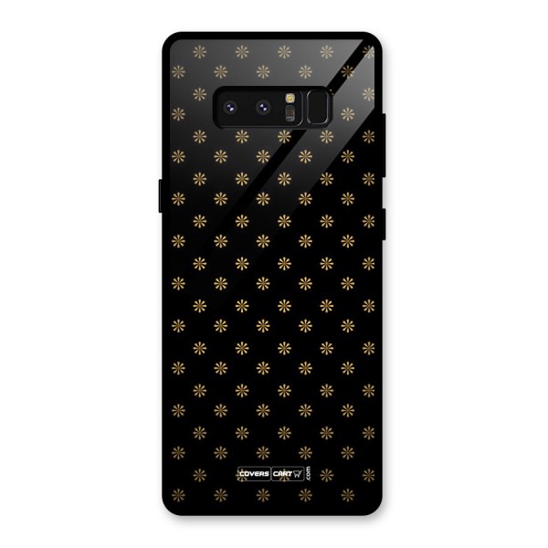 Golden Flowers Glass Back Case for Galaxy Note 8