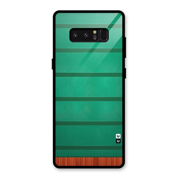 Green Wood Stripes Glass Back Case for Galaxy Note 8