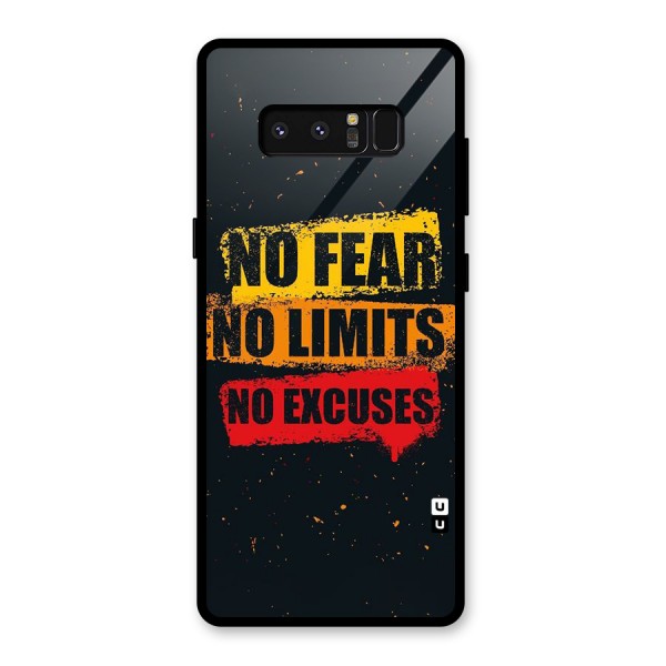 No Fear No Limits Glass Back Case for Galaxy Note 8