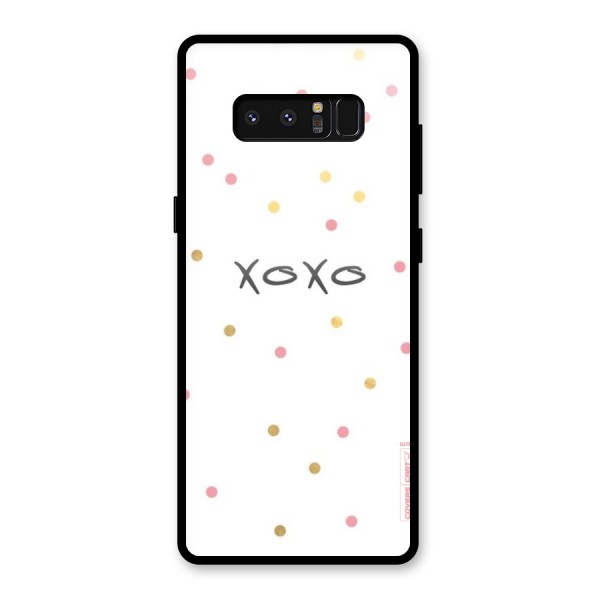 Polka Hugs Glass Back Case for Galaxy Note 8