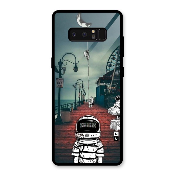 Robotic Design Glass Back Case for Galaxy Note 8