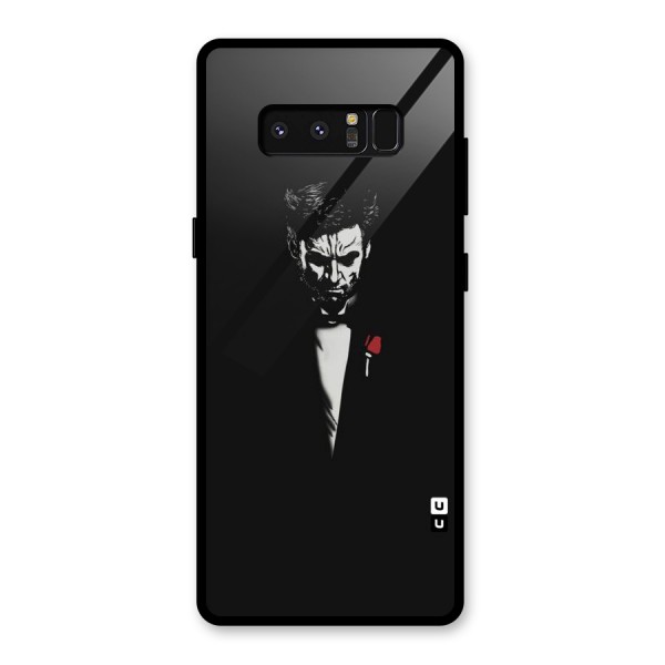 Rose Man Glass Back Case for Galaxy Note 8