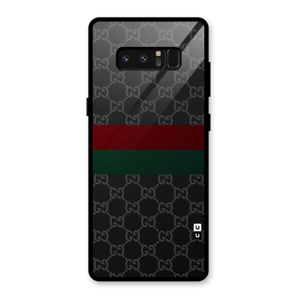 Royal Stripes Design Glass Back Case for Galaxy Note 8
