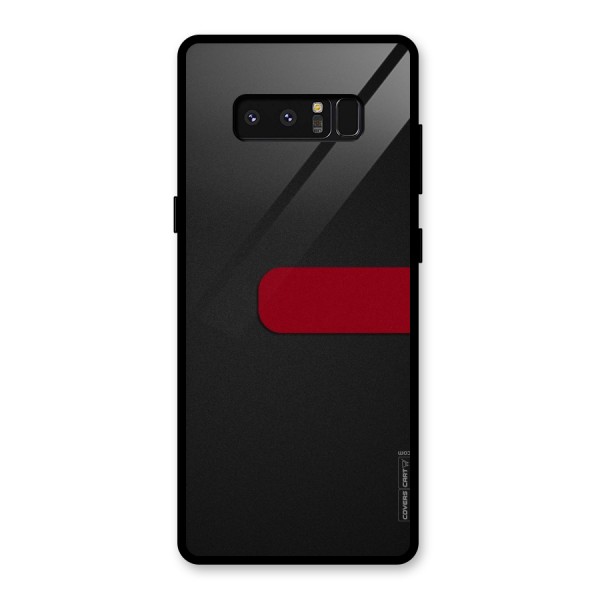 Single Red Stripe Glass Back Case for Galaxy Note 8