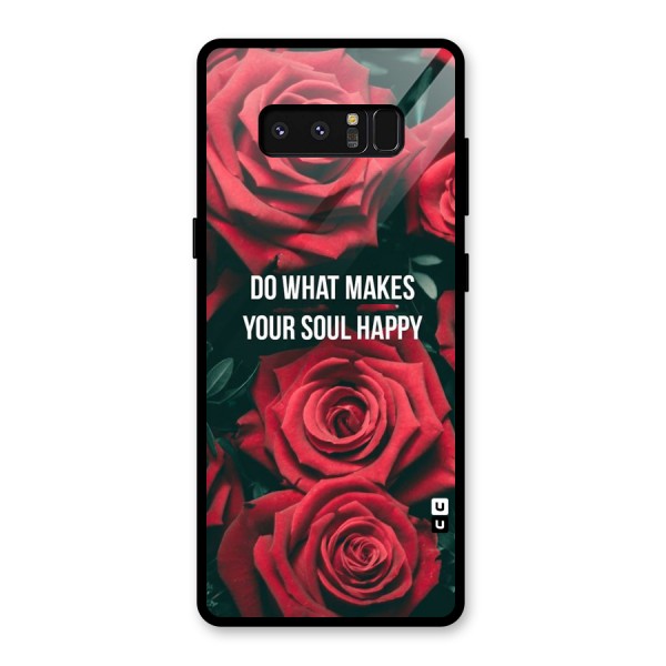 Soul Happy Glass Back Case for Galaxy Note 8