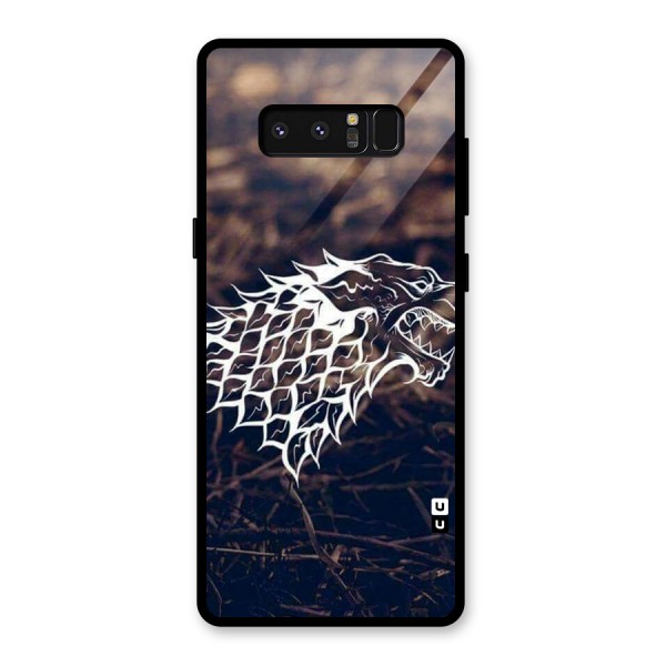 Wolf In White Glass Back Case for Galaxy Note 8