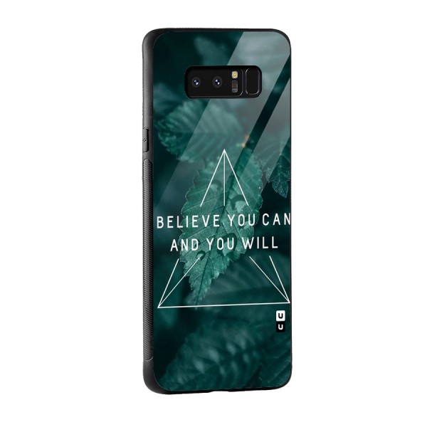 Believe You Can Motivation Glass Back Case for Galaxy Note 8