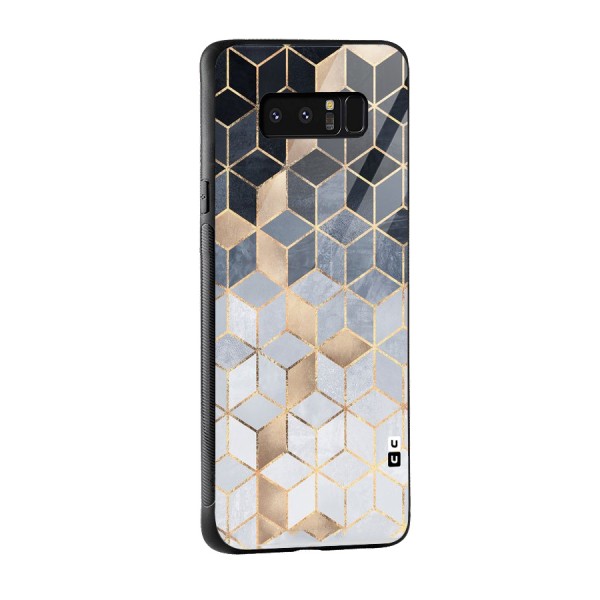 Blues And Golds Glass Back Case for Galaxy Note 8