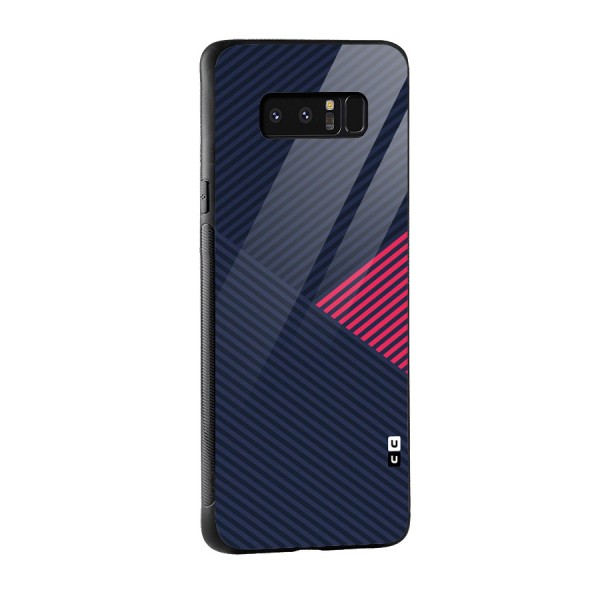 Criscros Stripes Glass Back Case for Galaxy Note 8