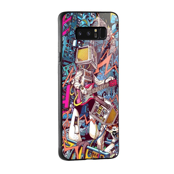 Electric Colors Glass Back Case for Galaxy Note 8