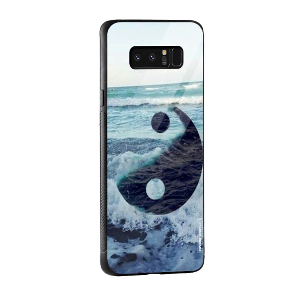 Oceanic Peace Design Glass Back Case for Galaxy Note 8