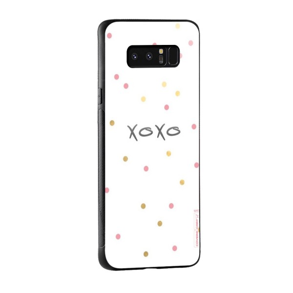 Polka Hugs Glass Back Case for Galaxy Note 8