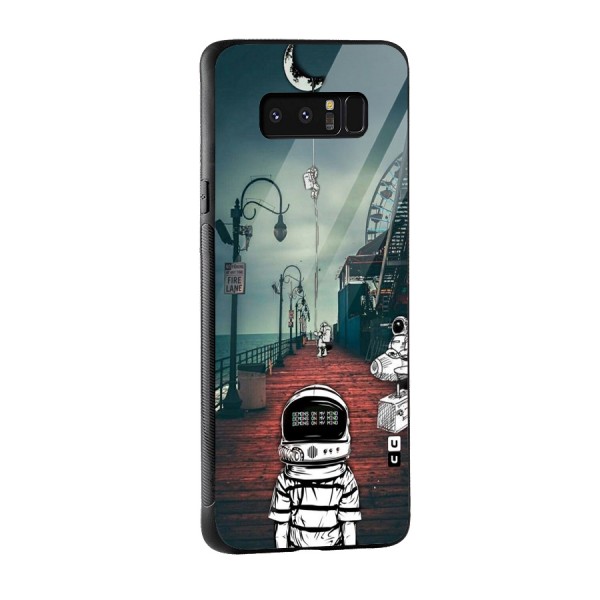 Robotic Design Glass Back Case for Galaxy Note 8