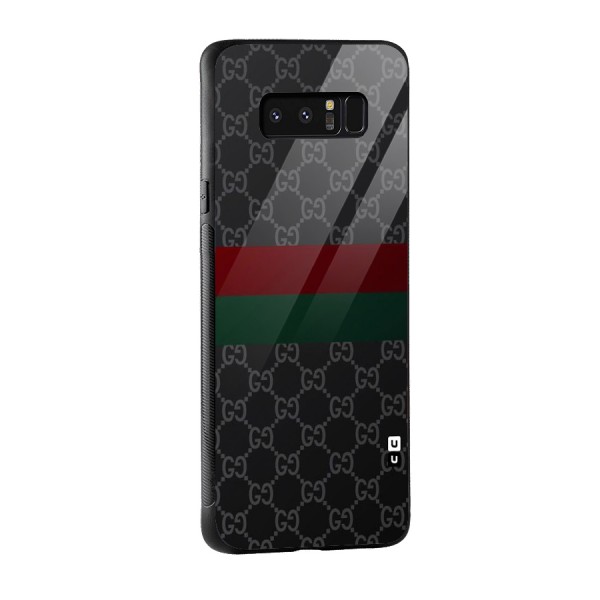 Royal Stripes Design Glass Back Case for Galaxy Note 8