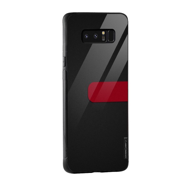 Single Red Stripe Glass Back Case for Galaxy Note 8