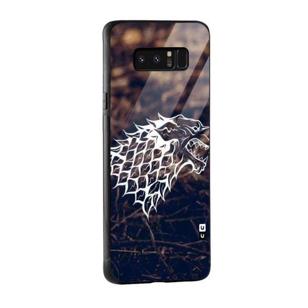 Wolf In White Glass Back Case for Galaxy Note 8