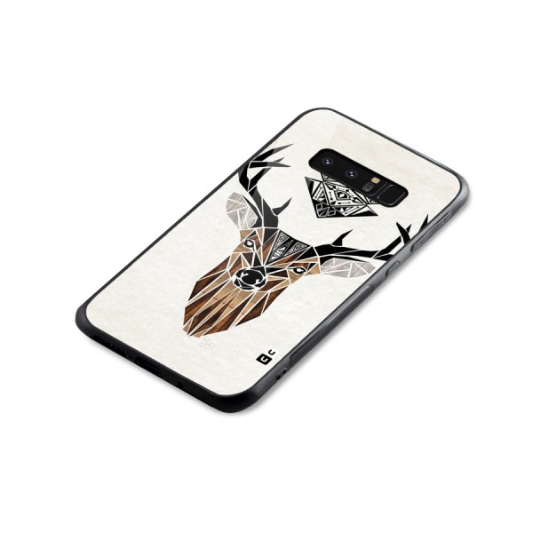 Aesthetic Deer Design Glass Back Case for Galaxy Note 8