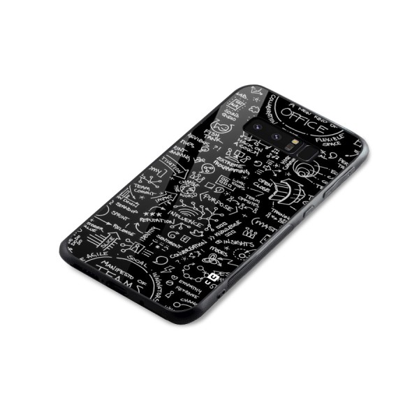 Anatomy Pattern Glass Back Case for Galaxy Note 8