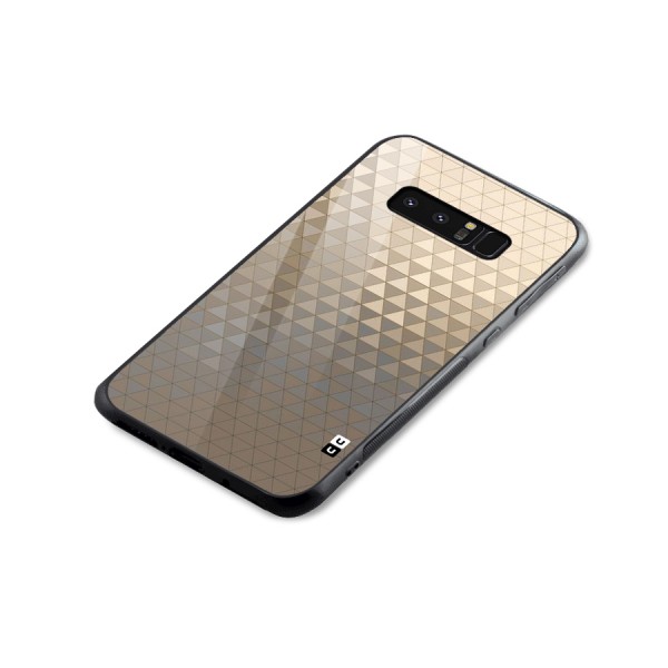 Beautiful Golden Pattern Glass Back Case for Galaxy Note 8