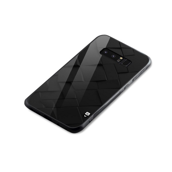 Black Elegant Design Glass Back Case for Galaxy Note 8