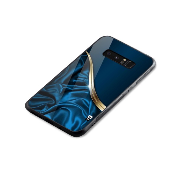 Blue Smooth Flow Glass Back Case for Galaxy Note 8