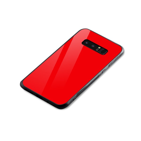 Bright Red Glass Back Case for Galaxy Note 8