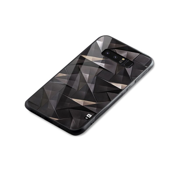 Carved Triangles Glass Back Case for Galaxy Note 8