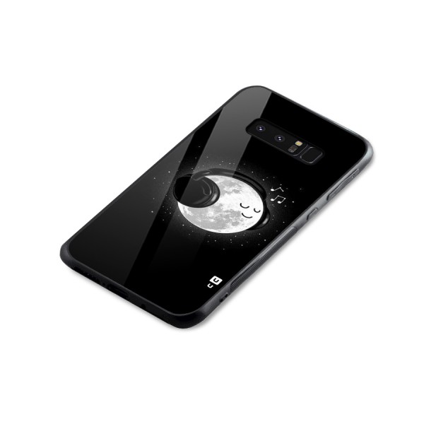 Music World Enjoying Glass Back Case for Galaxy Note 8