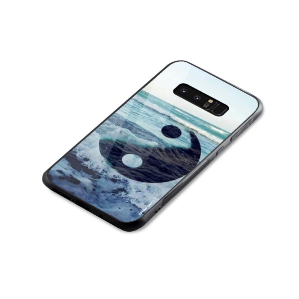 Oceanic Peace Design Glass Back Case for Galaxy Note 8