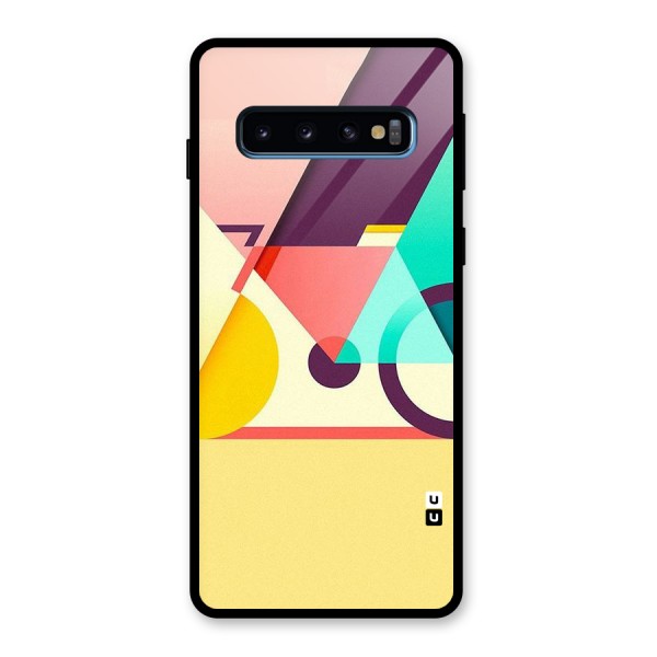 Abstract Cycle Glass Back Case for Galaxy S10